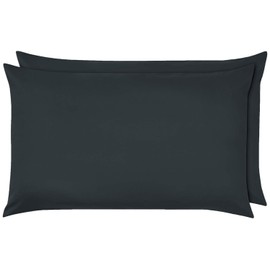CreationSmart Luxury Bedding 100% Egyptian Cotton 40CM/16 Extra Deep Fitted Sheets (Charcoal, PillowCase Pair)