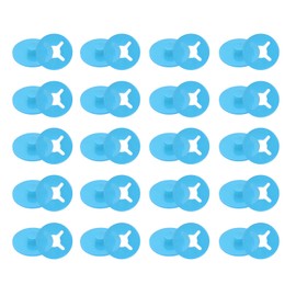 PATIKIL Running Bib Race Clips, 20 Pcs Race Fastener Race Number Buckle Fixing System Marathon Number Buckles Fasteners Holders for Runners Field, Light Blue