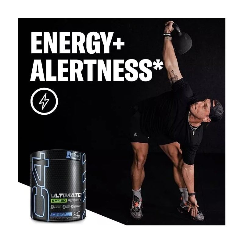 CELLUCOR C4 Ultimate ICY BLUE RAZZ Pre-Workout 12 Servings 05/2025
