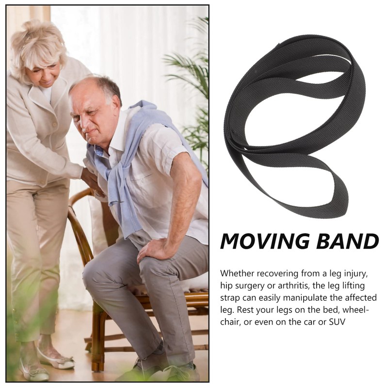 GLEAVI 2Pcs Leg Lifter Strap Handicap Assist Belt Elder Foot