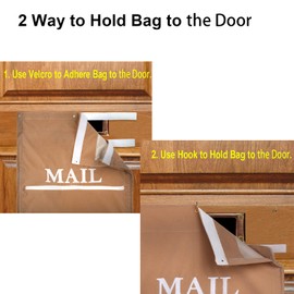 Mail Catcher Post Catcher Bag for Mail Slots Post Efficient Reduces drafts for Home Office and Garage Doors (Tan)…