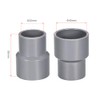 sourcing map PVC DWV Reducing Coupling Schedule 40 Gray 32mm