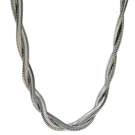 Twist Chain Chunky Choker Necklace, 40cm Choker Length/46cm Necklace Length Adjustable, Waterproof Stainless Steel, 40-46cm Adjustable Length, with Gift Pouch