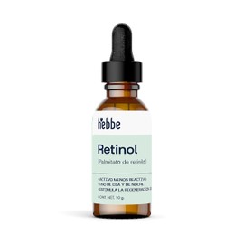 HEBBE - Retinol 10g | Combate Envejecimiento | Regula Producción Sebácea | Estimula Regeneración | Protege y Repara Daño UV | Fórmula Concentrada.