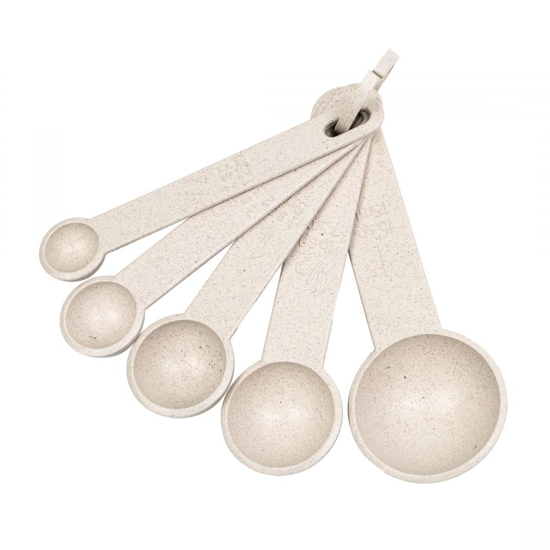 Beille Cream Wheat Straw Measuring Cups Spoons Set Cooking Baking