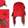 Unbranded Red Winter Mens Ushanka Aviator Trapper Hat Russian Trooper