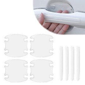 gunhunt 8 PCS Car Door Handle Protector Sticker, Transparent Car Door Bowl Scratch Protector, Car Door Handle Cup Protective Film Universal for Most Cars