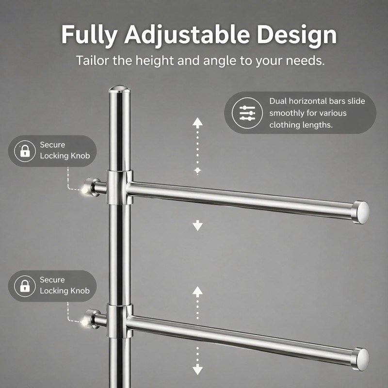 LOFIR Pool Outdoor Towel Rack, Heavy Duty Standing Towel Rack