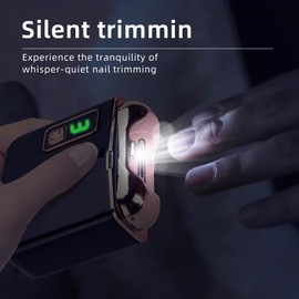 Electric Nail Clipper with LED Light, Illuminate Your Nail Care Routine with Effortless Precision, USB Rechargeable Safety Fingernail Trimmer Ideal for Newborns to Seniors