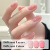 COSMOO Esmalte de Uñas Nude Rosa Melocotón Secado Rápido Transparente
