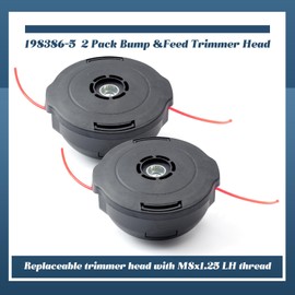 Esttlamer 2 Pack 198386-5 Bump & Feed Trimmer Head Compatible with Makita 18V X2 LXT (36V) XRU11Z XRU12 XRU04Z Lawn Mower M8 X 1.25 LH Direct Replacement Parts