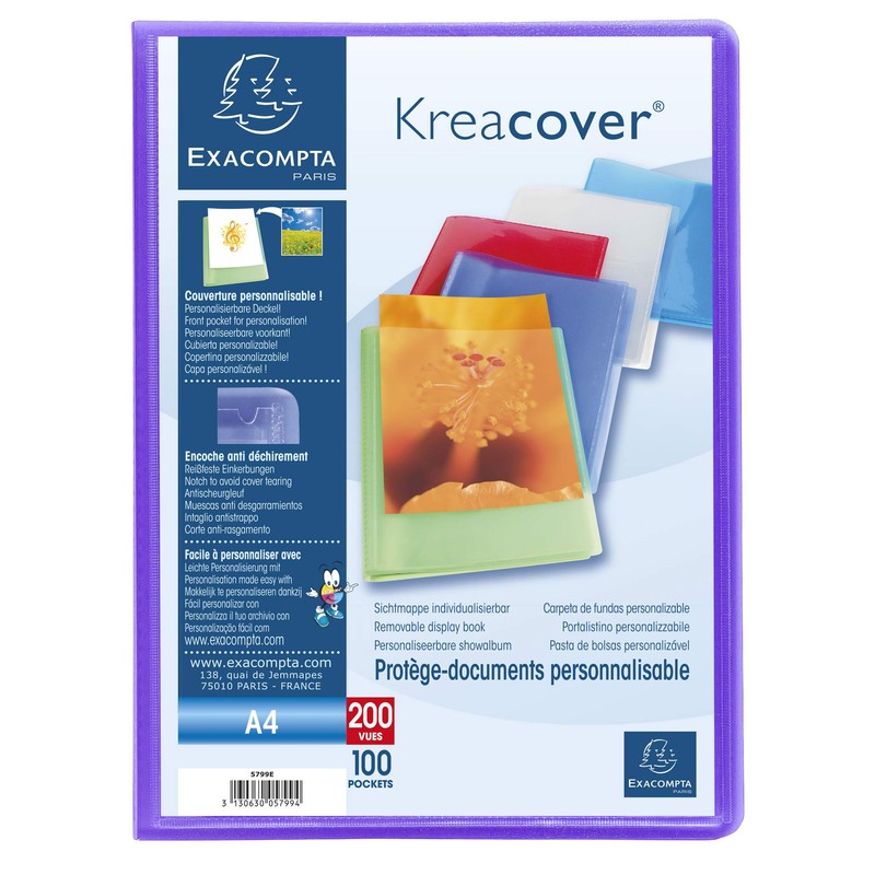 Exacompta - Ref 5799E - Kreacover Collection - Semi-Rigid Opaque