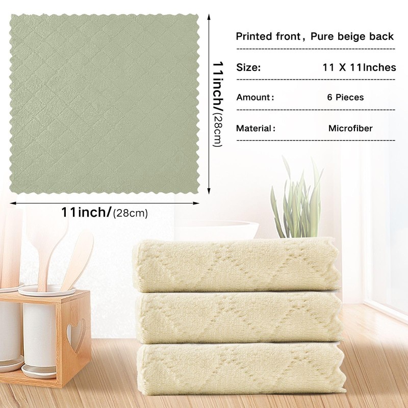 GOODOLD Kitchen Dish Cloths for Washing Dishes 6 Pack -