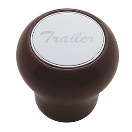 C2W Trailer Wood Air Valve Knob - Stainless Plaque