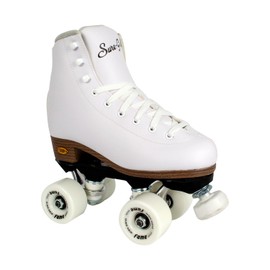 Sure-Grip White Fame Roller Skates for Women - Made of Nylon & Aluminum - 57mm Polyurethane Indoor Wheels for Skating - Super X Trucks Extended Support for Larger Sizes - Suitable for Beginners