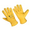 SAFTA Fleece lined thermal work gloves, Winter Leather Driving Gloves