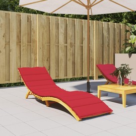 vidaXL Outdoor Sun Lounger Cushion - Weatherproof and Durable Oxford Polyester - Soft Foam Fiber Filling - 78.7"x23.6"x1.2" Red - Suitable for Patio and Indoor Use
