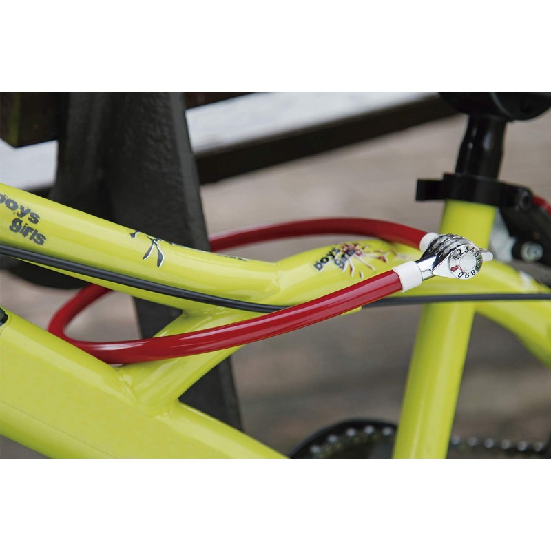 IFAM Junior60 Combination 000302R Bicycle Anti-theft Cable, Red, 60 cm