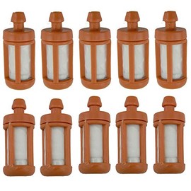 Hippotech Pack of 10 PCS Fuel Filter with I.D 8.5mm for STIHL 026 029 034 036 038 039 044 046 066 088 MS260 MS290 MS310 MS340 MS360 MS380 MS381 MS390 MS440 MS441 MS460 MS640 MS650 MS660 MS880 TS4