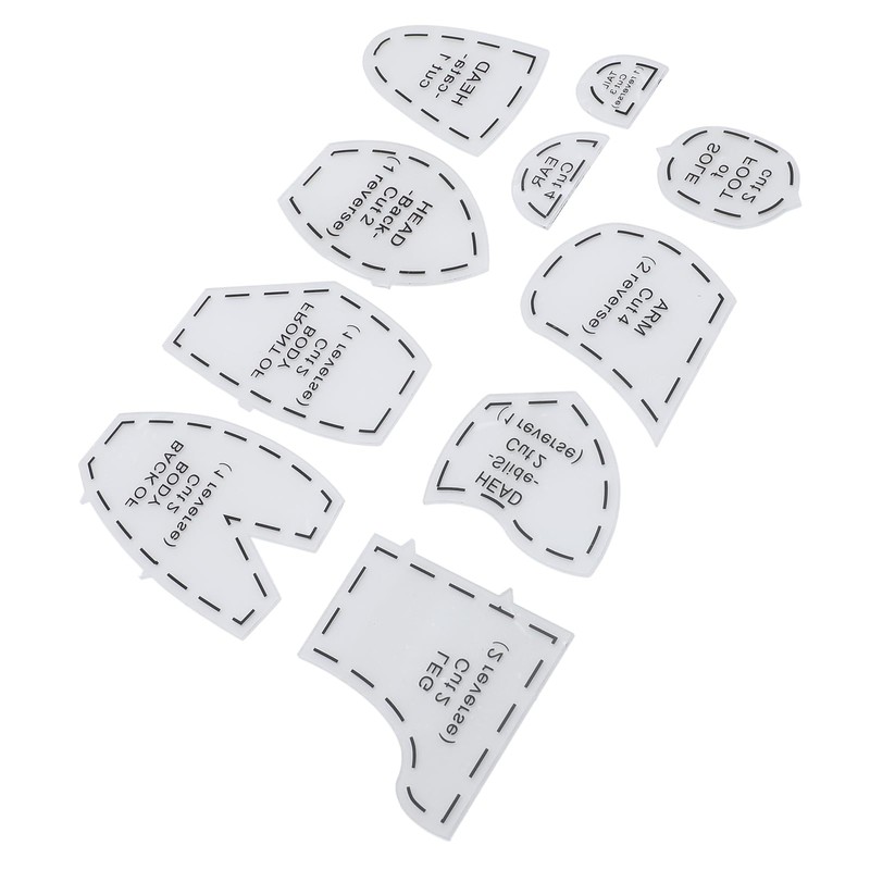 Memory Bear Template Ruler Set Memory Bear Sewing Template Kit,