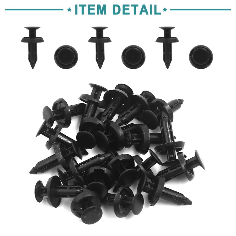 ACROPIX Plastic Rivets Fender Fastener Fixing Clips Universal 6mm Diameter