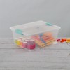 Sterilite 4-Pack Clip Box, Stackable Clear Plastic Bins with Latching