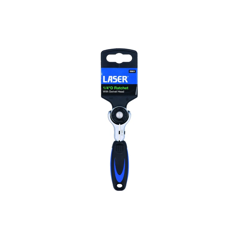 Laser 3981 Swivel Head Ratchet 1/4"D