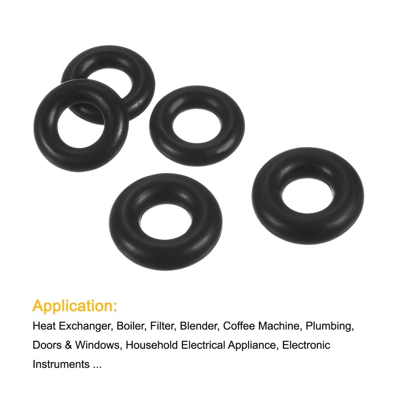sourcing map Nitrile Rubber O-Rings 12mm 14mm OD 6mm ID
