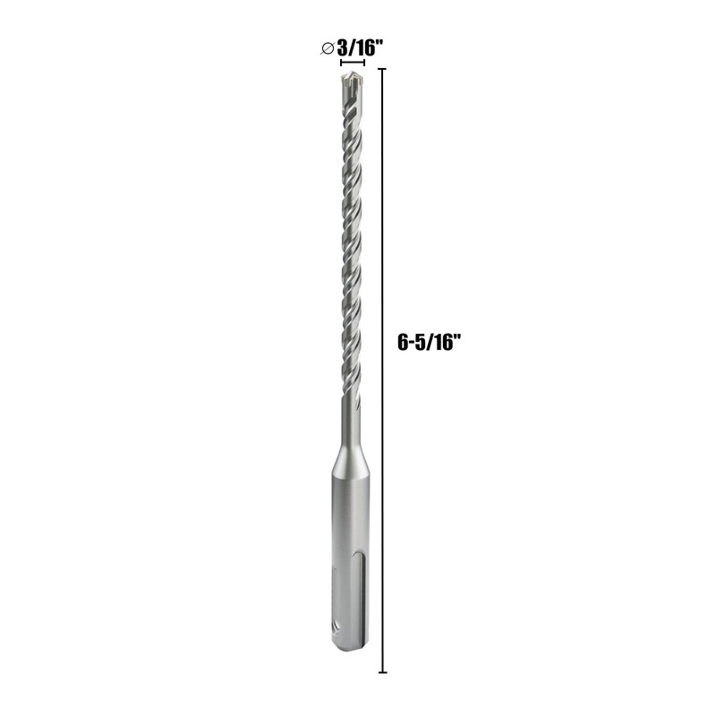 CSOOM SDS Plus Rotary Hammer Drill Bit 3/16"x6.3", Professional Concrete