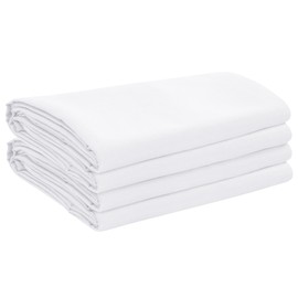 Oakias Queen Flat Sheets White – Pack of 2 Top Sheets for Bed – Soft Brushed Microfiber Fabric – Shrinkage & Fade Resistant – Ideal for Hotels and Hospitals – Machine Washable