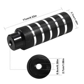 Dokpav BMX / Bicycle Pegs, 37 x 110 mm, Foot Grid Axle Extension, Bicycle Pedal for Front Axle / Rear Axle, with Thread and Stunt Pedal for Children, Adult, BMX, Mountain Bike, 2 Pieces, blue