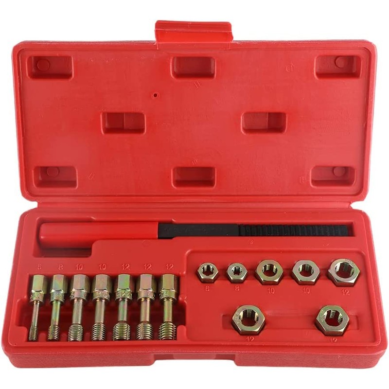 15PCS Metric Thread Restorer Set, Universal Metric Thread Repair Restorer