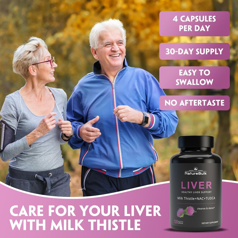 NATUREBULK Premium Liver Support Complex - 120 Capsules with TUDCA,