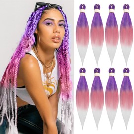 Yebo 26Inch Pre gestreckt Flechten Haar 8Packs Easy Braiding Haar weich Yaki Textur synthetische Zöpfe Extensions Haar für Frauen