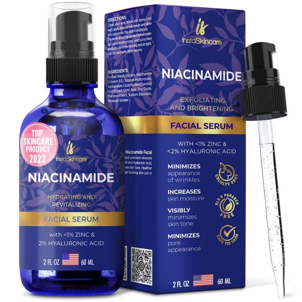 InstaSkincare Niacinamide Serum for Face 10 with Zinc 1 Vitamin