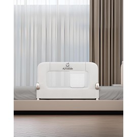 Aptododo 33" Bed Rails for Toddlers(Compact) for Single/Twin Bed with U-Shape Base, Toddler Bed Rails with More Stable and Secure, Fit for High/Low Mattresses, Box/Platform Bed