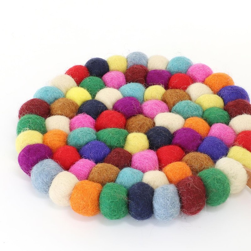 Trivet Felt Ball Colorful