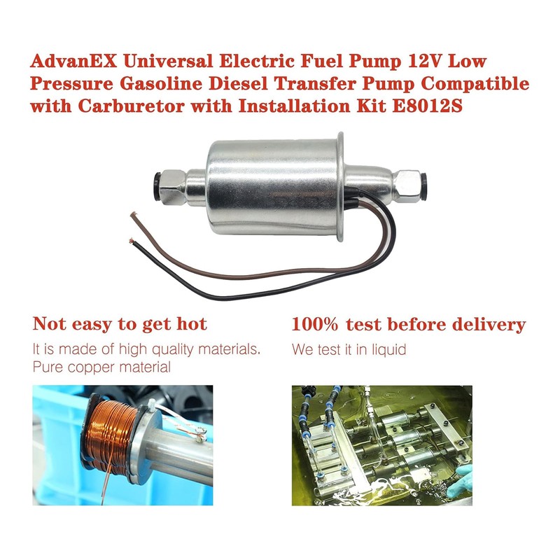 AdvanEX - Bomba de combustible eléctrica universal de 12 V