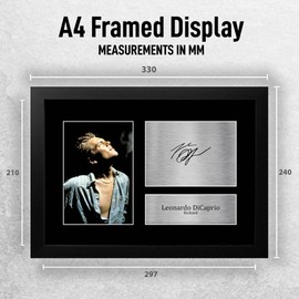 HWC Trading FR A4 Leonardo DiCaprio The Beach Gifts Printed Signed Autograph Picture for Movie Memorabilia Fans - A4 Framed