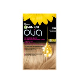 Garnier Garnier Olia Permanent Hair Dye, Ammonia-Free Hair Color, 9.0 Light Blonde, Long-Lasting Hair Shine With 60% Oils, 1 Application