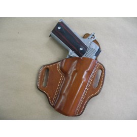Azula Gun Holsters Sig Sauer 1911 5" OWB Leather 2 Slot Molded Pancake Belt Holster CCW TAN RH