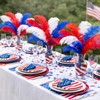 XunYee 36 Pcs Red Blue White Ostrich Feathers Large 10-16