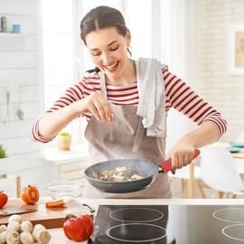Kitchen Essentials Cast Iron Skillet Handle Covers, 4 Pack - Red, Non-Slip Silicone Pot Holders for Metal & Aluminum Cookware