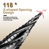 SALI M35 Hss Step Drill [Φ4-12mm,9 Step] Four Spiral Flute