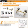 BEIYI 2 Handle Shower Faucet, Two Handles Shower Faucet Set,