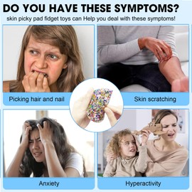 2 Pack Skin Picking Fidget Toys, Pick Fidget Pad Toys for Trichotillomania Skin Pickers Dermatillomania ADHD OCD Adults