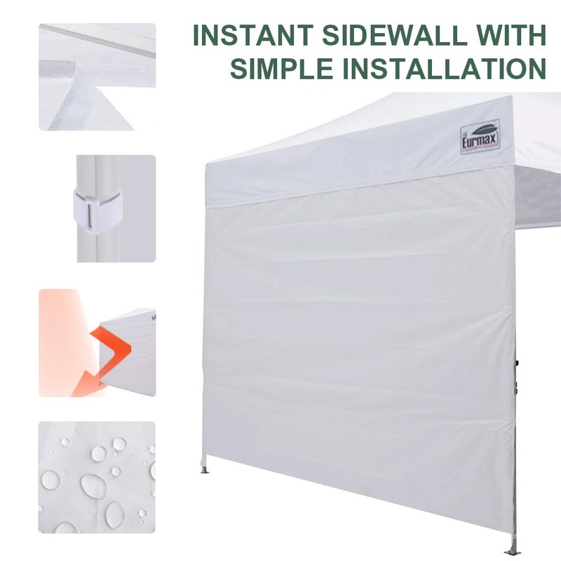 Eurmax USA Instant Canopy SunWall 10FT Pop Up Canopy Wall