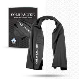 COLD FACTOR - Toalla de enfriamiento instantáneo, toalla de enfriamiento deportiva con UPF 50+ y protección reflectante, absorción de humedad, enfriamiento evaporativo sin químicos para clima cálido