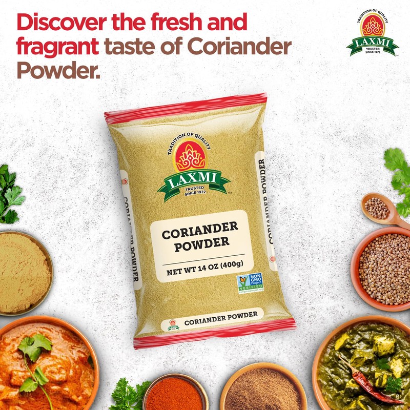 Laxmi Coriander Powder 400gm (14 Oz) | Natural Ground Coriander