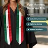 BMHHTM Mexico Flag Graduation Stole 72" Long, Mexican Flag Graduation